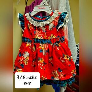 MJ Christmas dress 3/6 mths